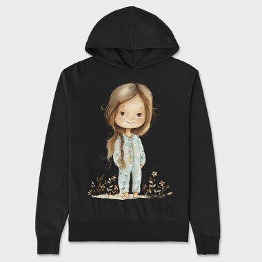 Whimsy Flower Girl, Hanorac Oversize Barbati (Unisex)