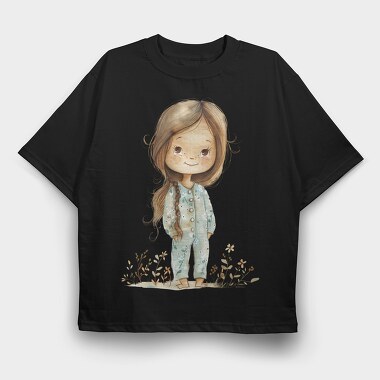 Whimsy Flower Girl, Tricou Oversize Barbati (Unisex)