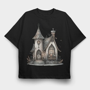 Whimsy Gothic Castle, Tricou Oversize Barbati (Unisex)