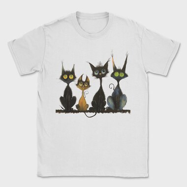 Whiskered Feline Group, Tricou Barbati (Unisex)