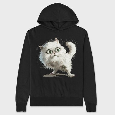White Cat Sublimate, Hanorac Oversize Barbati (Unisex)