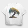 Willow Tree Mist, Tricou Oversize Barbati (Unisex)