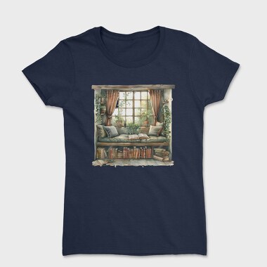 Window Sitting Area Books, Tricou Femei
