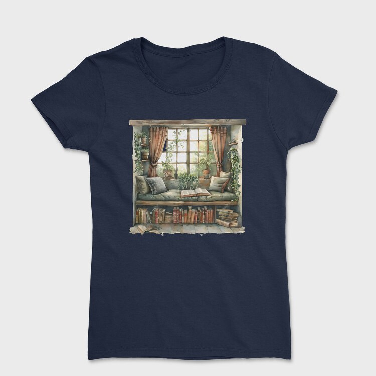 Window Sitting Area Books, Tricou Femei