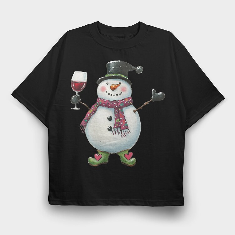 Wine Snow Fest, Tricou Oversize Barbati (Unisex)