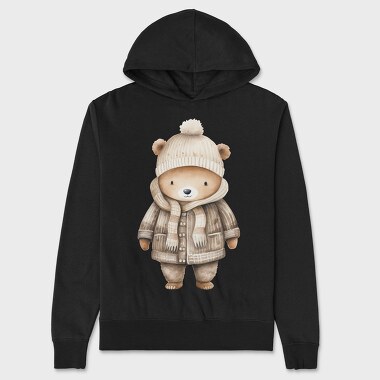 Winter Bear Coat, Hanorac Oversize Barbati (Unisex)