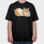 Sleepy Squirrel, Tricou Oversize Barbati (Unisex)