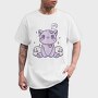 Pastel Goth Stuffed Cat, Tricou Barbati (Unisex)