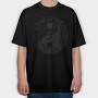 Yin Yang Mandala 001, Tricou Oversize Barbati (Unisex)