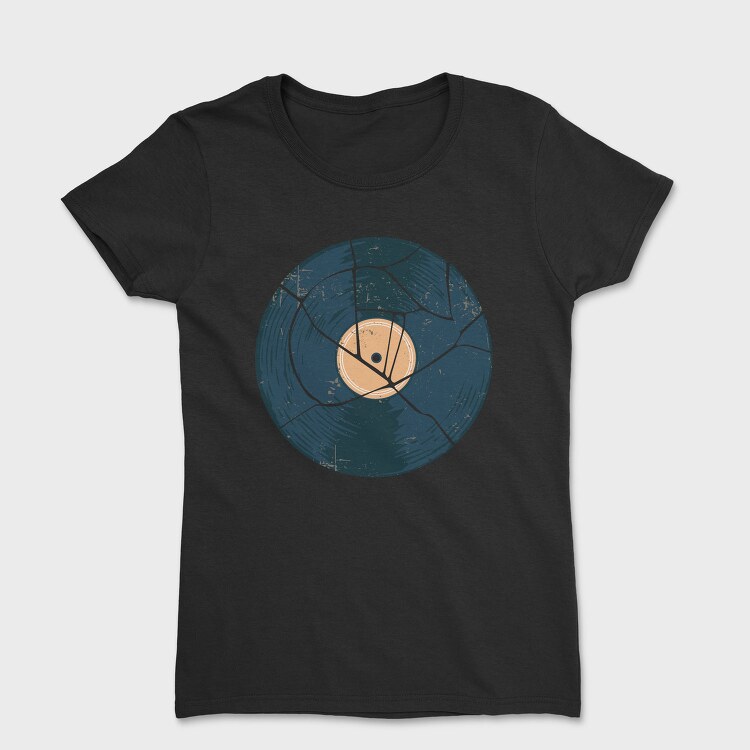 Broken Vinyl Retro, Tricou Femei