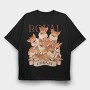 Corgi Dogs With Crowns Royal, Tricou Oversize Barbati (Unisex)