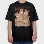 Corgi Dogs With Crowns Royal, Tricou Oversize Barbati (Unisex)