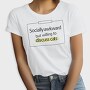 Socially Awkward Cat Name Tag, Tricou Femei