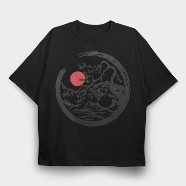 Yin Yang Nature, Tricou Oversize Barbati (Unisex)