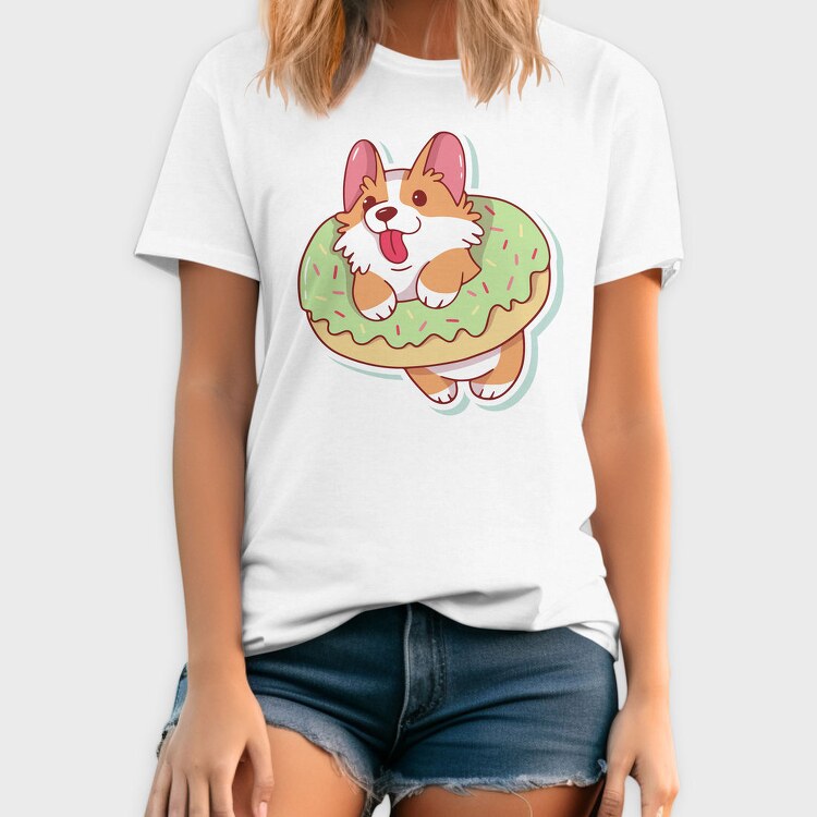 Corgi Donut Joy, Tricou Barbati (Unisex)
