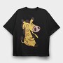 Eating Giraffe, Tricou Oversize Barbati (Unisex)
