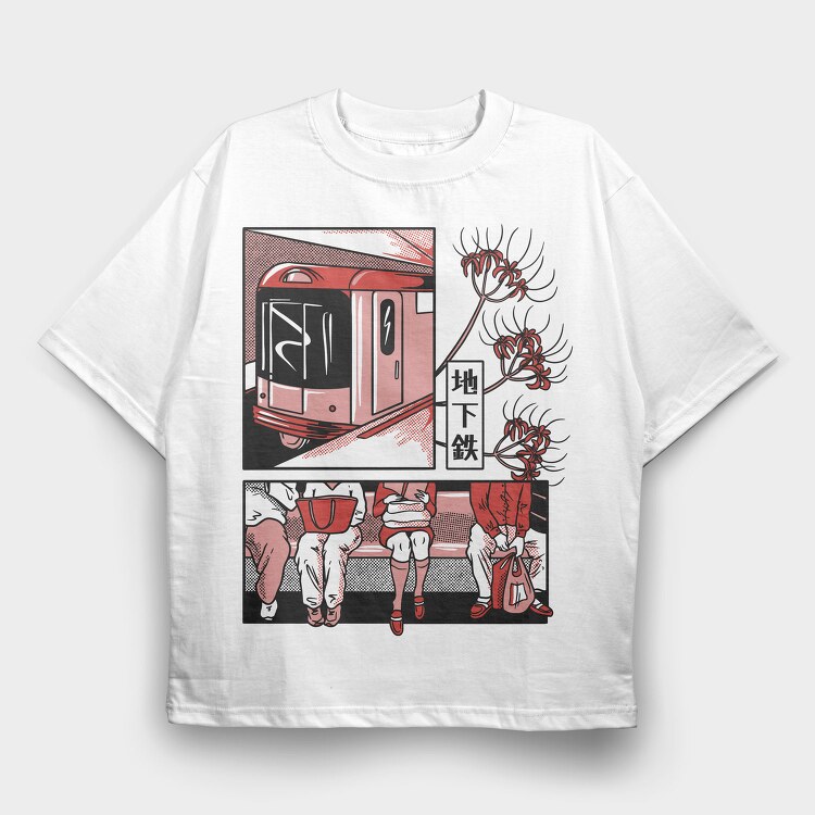 Japanese Comics 3, Tricou Oversize Barbati (Unisex)