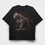Jaguar Steampunk, Tricou Oversize Barbati (Unisex)
