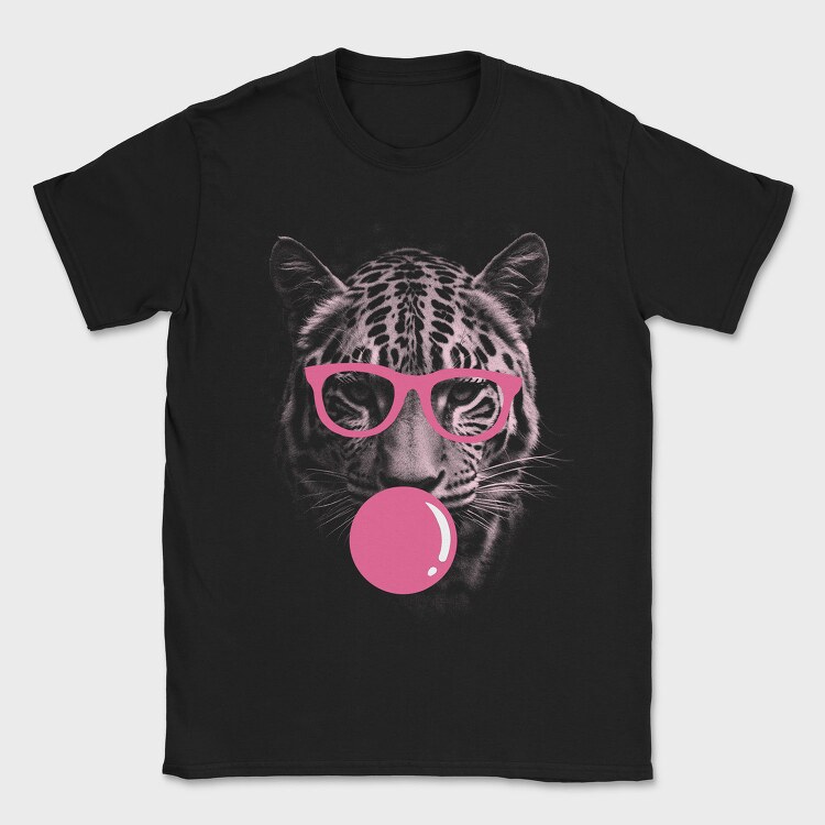 Jaguar Bubblegum Monochrome, Tricou Barbati (Unisex)