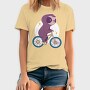 Sloth Animal Riding Bicycle Bike, Tricou Barbati (Unisex)