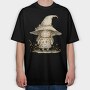 Whimsical Witch Gnome, Tricou Oversize Barbati (Unisex)