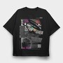 Iridiscent Cat, Tricou Oversize Barbati (Unisex)