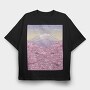 Pastel Sakura Mount Fuji, Tricou Oversize Barbati (Unisex)