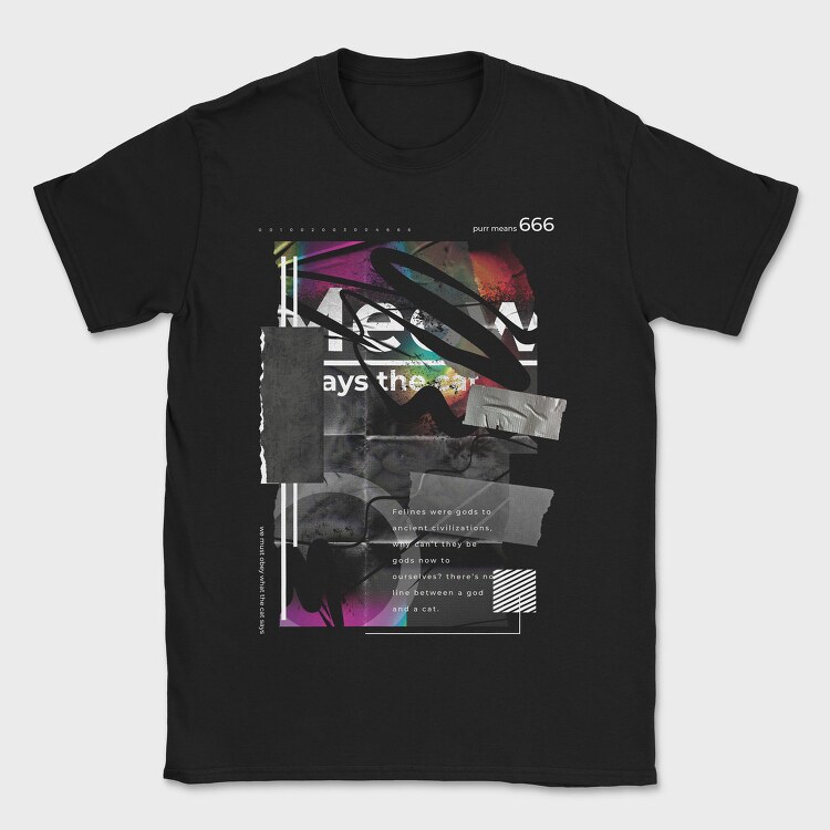 Iridiscent Cat, Tricou Barbati (Unisex)