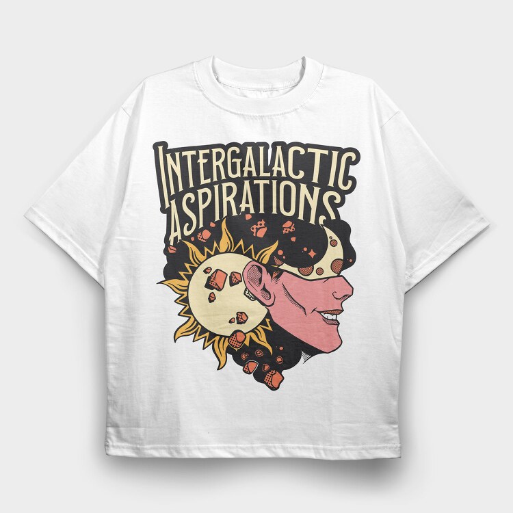 Intergalactic Aspirations, Tricou Oversize Barbati (Unisex)