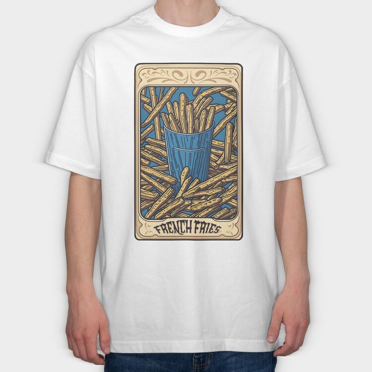 French Fries Tarot, Tricou Oversize Barbati (Unisex)