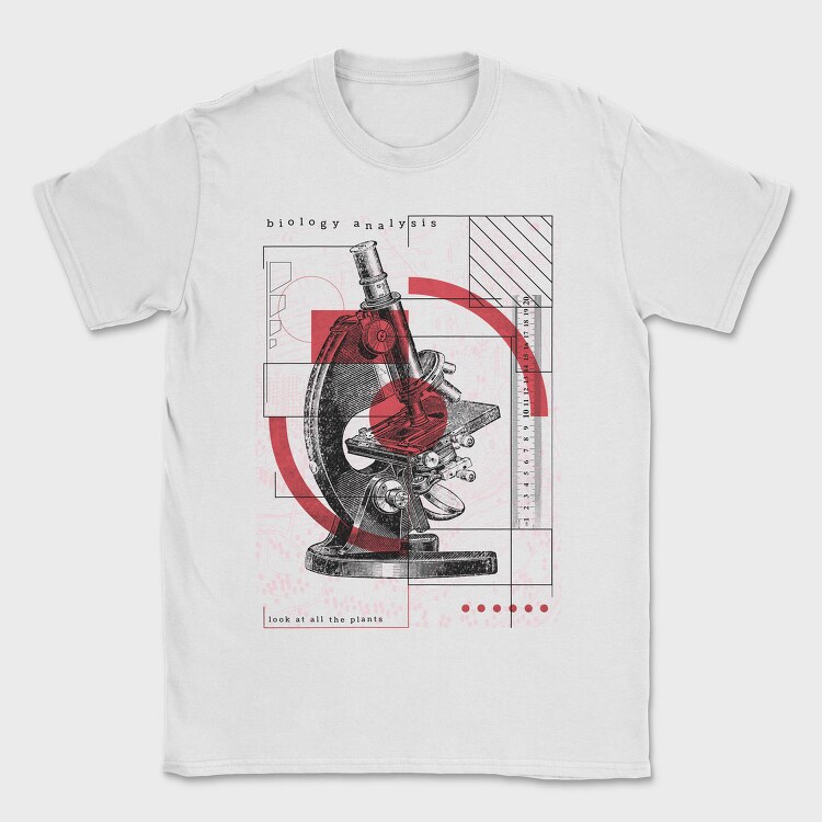 Infographics Microscope, Tricou Barbati (Unisex)