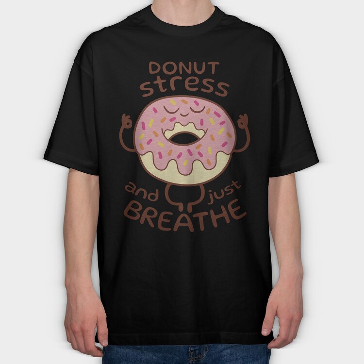Yoga Donut Stress Relief, Tricou Oversize Barbati (Unisex)