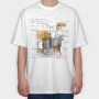 Infographics Beer Factory, Tricou Oversize Barbati (Unisex)