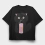 Electric Cat, Tricou Oversize Barbati (Unisex)