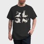 Yoga Rabbits, Tricou Barbati (Unisex)