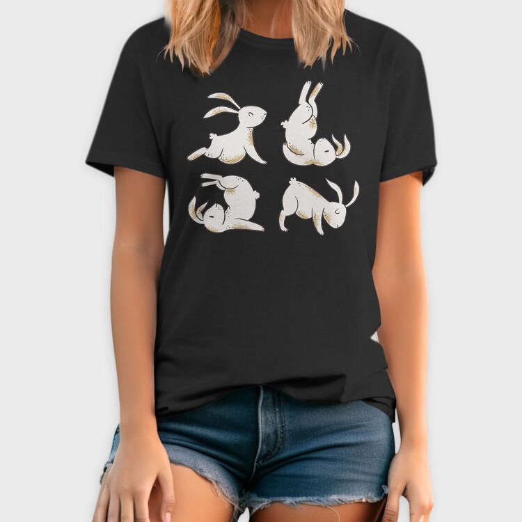 Yoga Rabbits, Tricou Barbati (Unisex)