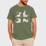 Yoga Rabbits, Tricou Barbati (Unisex)