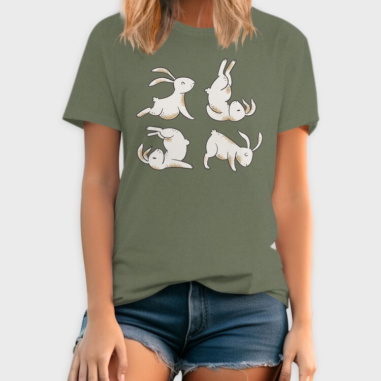 Yoga Rabbits, Tricou Barbati (Unisex)