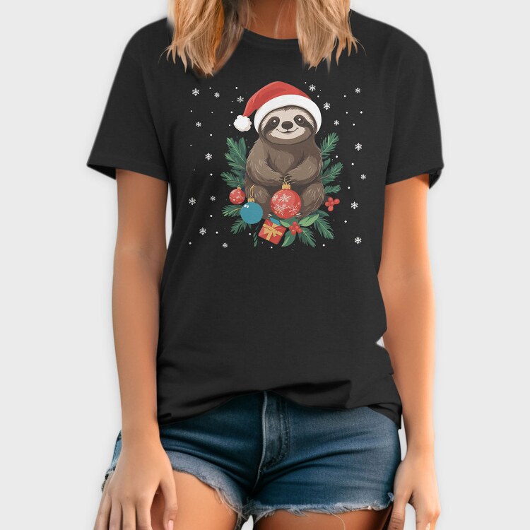 Sloth Christmas Tote, Tricou Barbati (Unisex)