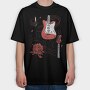Electric Guitar Music Let S Rock, Tricou Oversize Barbati (Unisex)