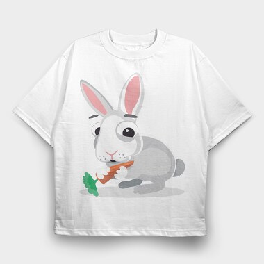 Bunny Carrot Feast, Tricou Oversize Barbati (Unisex)