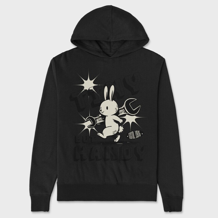 Bunny With Wrench Tiny Handy, Hanorac Oversize Barbati (Unisex)