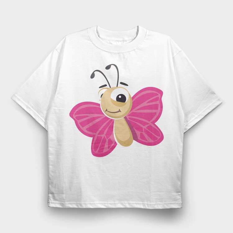 Butterfly Smile, Tricou Oversize Barbati (Unisex)
