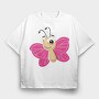 Butterfly Smile, Tricou Oversize Barbati (Unisex)