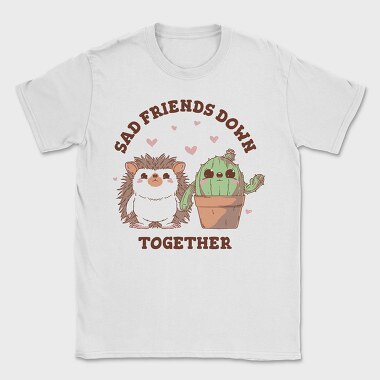 Cactus And Hedgehog Friends Cute, Tricou Barbati (Unisex)