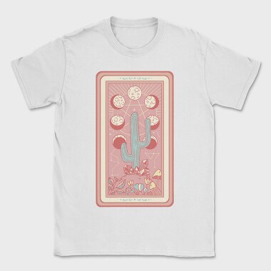 Cactus Plant Tarot Card, Tricou Barbati (Unisex)