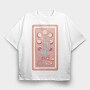 Cactus Plant Tarot Card, Tricou Oversize Barbati (Unisex)