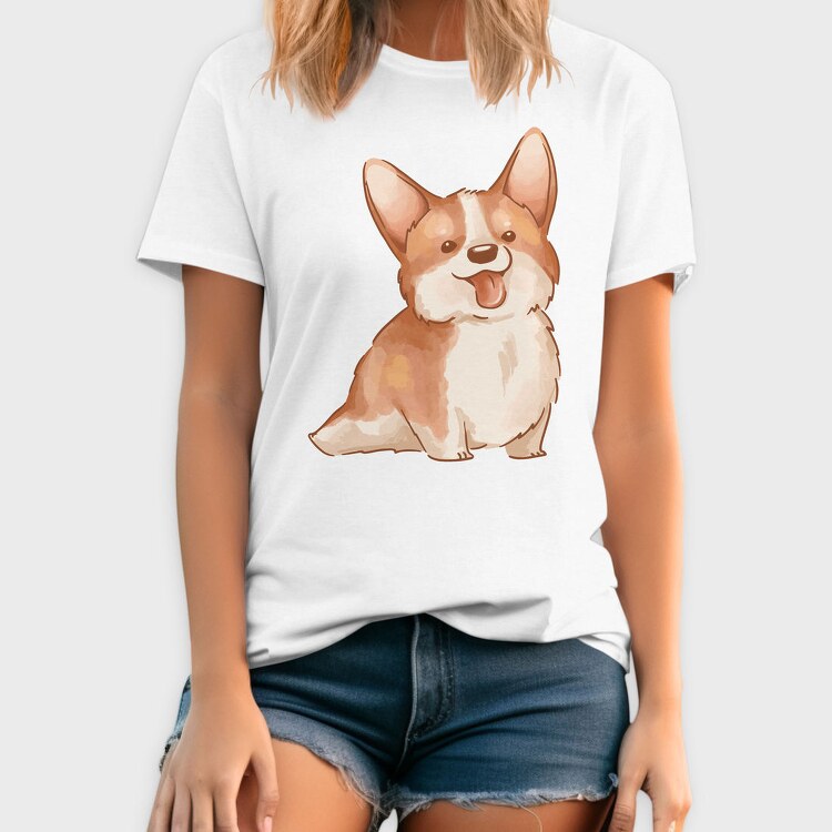 Corgi Smile, Tricou Barbati (Unisex)