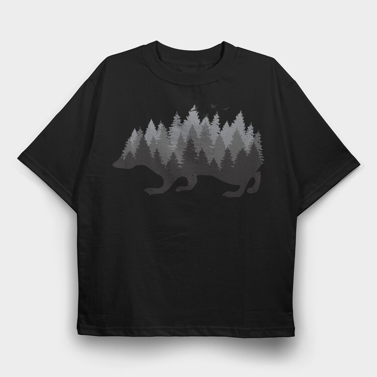 Hedgehog Forest Headgehog, Tricou Oversize Barbati (Unisex)