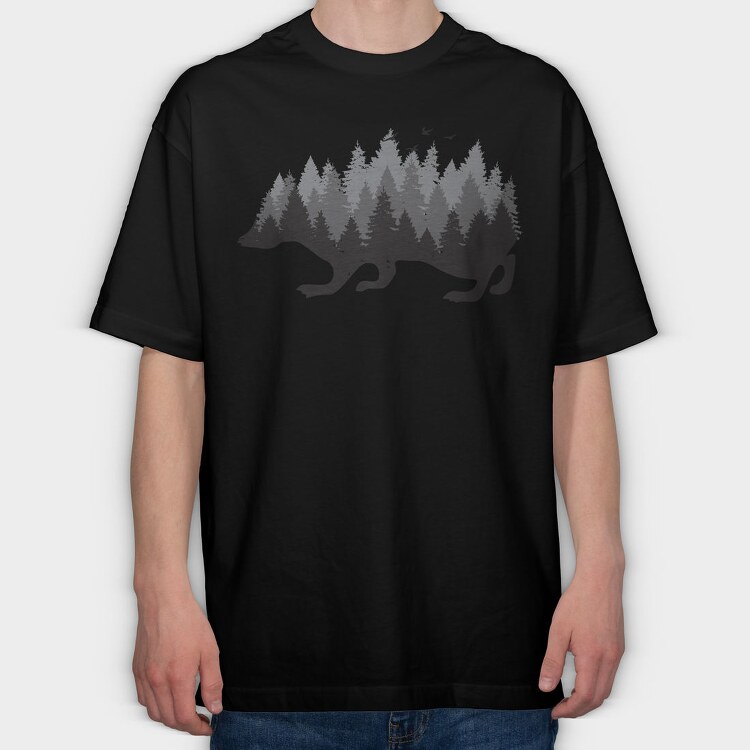 Hedgehog Forest Headgehog, Tricou Oversize Barbati (Unisex)